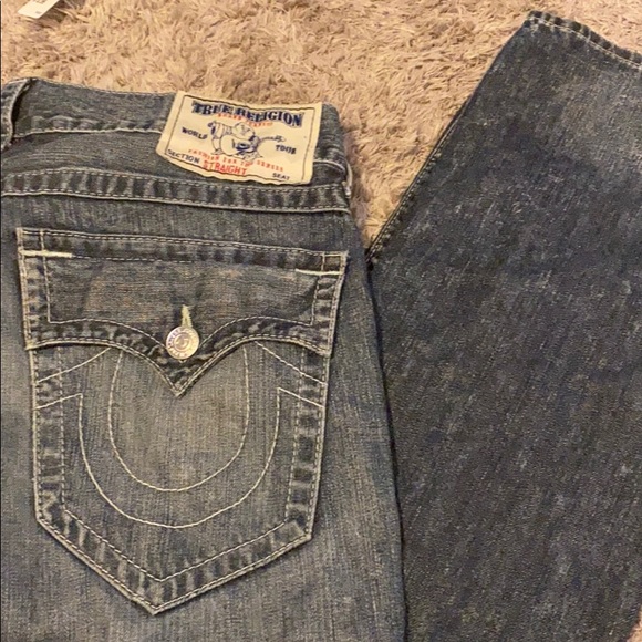 mens grey true religion jeans